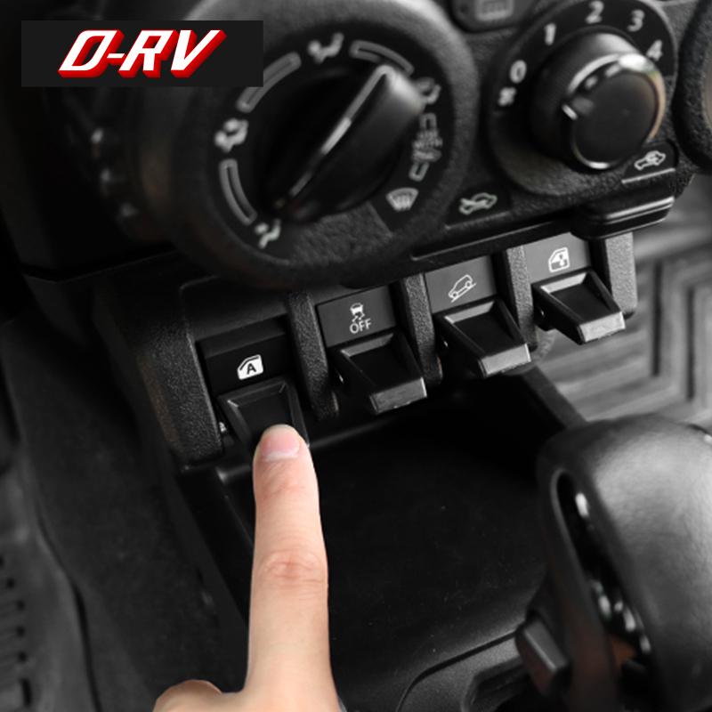 Car Window Lift Switch Button Panel Decoration Cover Stickers For Suzuki Jimny JB64 Sierra JB74W   Interior