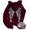 2026 Bestseller Rhinestone Wings Pullover Hoodie - Men's & Women's European Long Sleeve Style