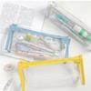 Color Transparent Storage Bag Simple Ins Girly Heart Makeup Bag High-Value Desktop Storage Stationery Bag Pen Bag
