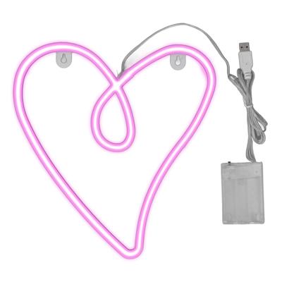 Herz Neonlicht Duale Stromversorgung Retro IP45 Wasserdicht LED Neonlampe für Wohnzimmer Valentinstag