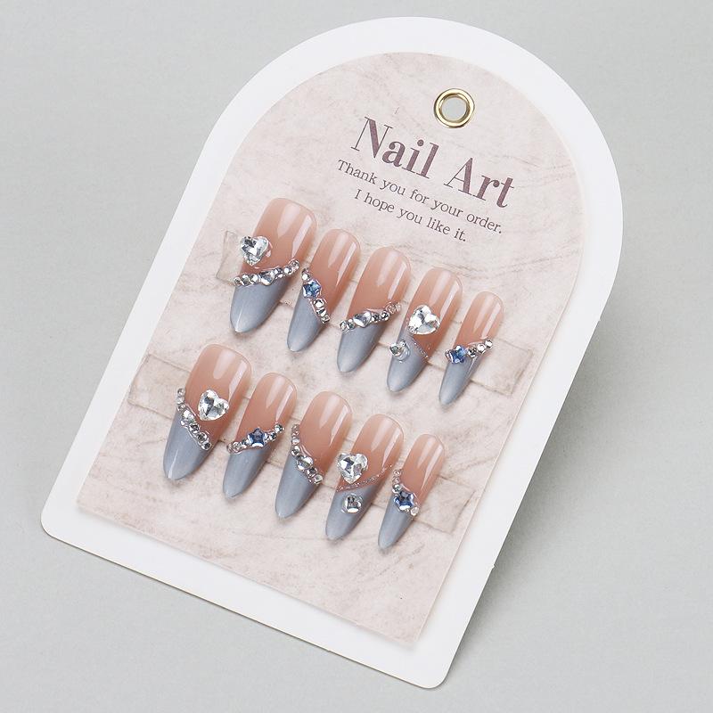Noste nehty Advanced Kočičí oko Kamínky Francouzská Ručně dělaná Manikúra Nehtová fólie Spice Girl Čistá Touha Umělé nehty
