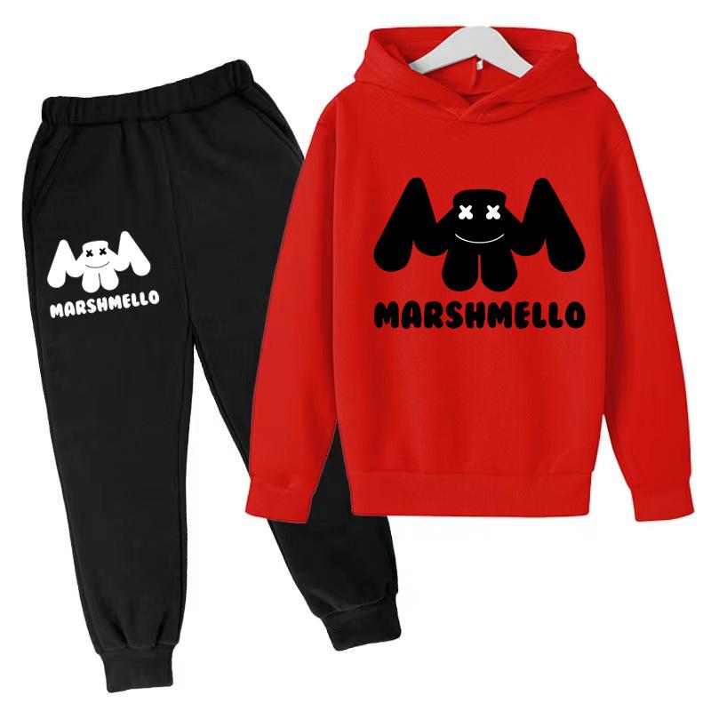 2026 New Children's Sportswear Set-Boys' Girls' Hooded Sweatshirt Pants Set (3-13 Years Old) Top+Bottom Clothing Brand Apparel