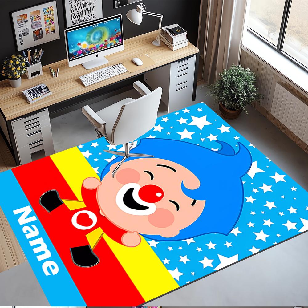 Custom Name Plim Plim Printed Carpet,Rug for Office Chair Living Room Bedroom Kitchen Room Decor Gifts.