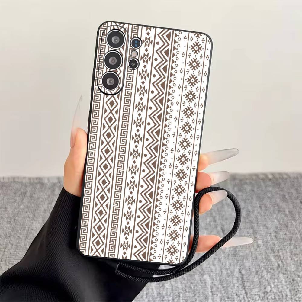 

B-Boho Принт Чехол для телефона Черный Силикон Мягкий Для Samsung S25,S24,S21,S22,S23,S30,Ultra,S20,Plus,Fe,Lite Samsung S21 S305G