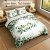 Floral Garden Theme Personalized 3Pcs Bedding Set Custom Text & Name 1 Sheet 2 Pillowcases Household Bedding 1pc