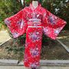 Cosplay Costume Sakura Girl  Kimono Dress Printed Floral Japanese Style Yukata Bathrobe  Geisha