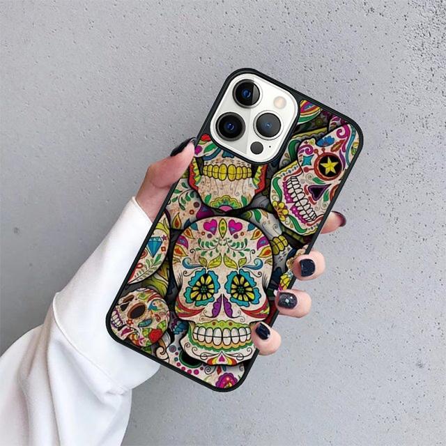 Mexcian sugar skull Phone Case Cover For iPhone 17 Air 15 16 14 13 12 Pro Max 11 Pro Max Plus Coque Shell