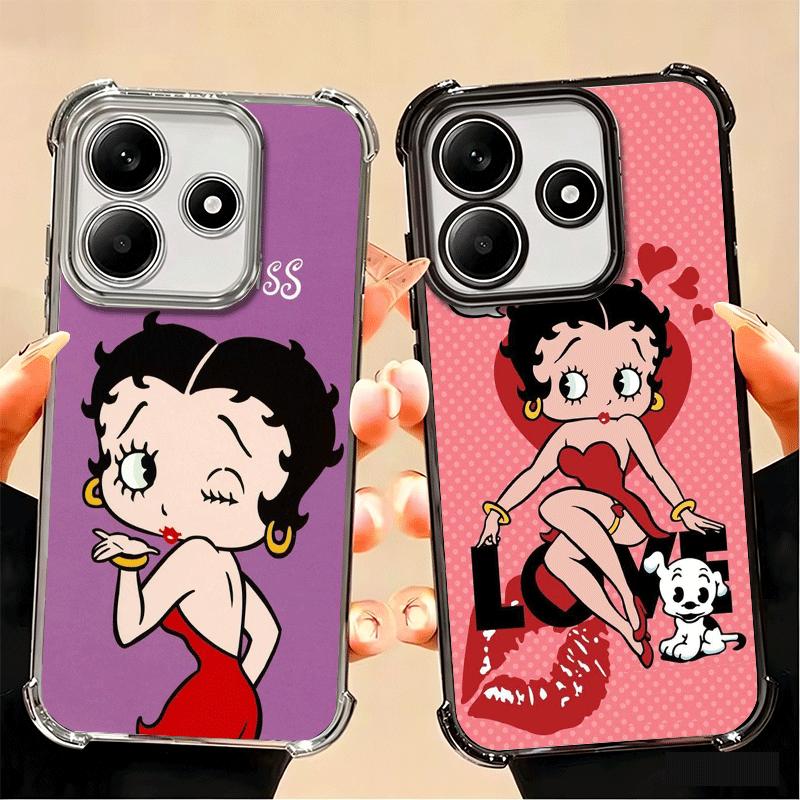 B-Bettys B-Boops Girl Soft Phone Case For Xiaomi Poco X7 X8 Pro Max X6 X5 X3 F8 Ultra F7 M8 M7 M5S Redmi 15C 15A 15 14C 13C 12C