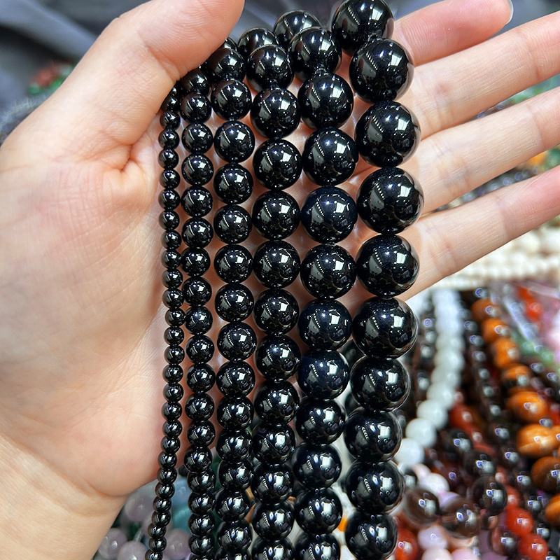 Natural Stone White Black Dull Polish Matte Agates Onyx Smooth Round Beads For Jewelry Making DIY Bracelet 15'' 4 6 8 10 12mm