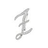 Alloy Letter Brooch with Embedded Crystals Elegant Alphabet Pin Suitable for Formal and Casual Wear Stylish Metal Letter Accessory