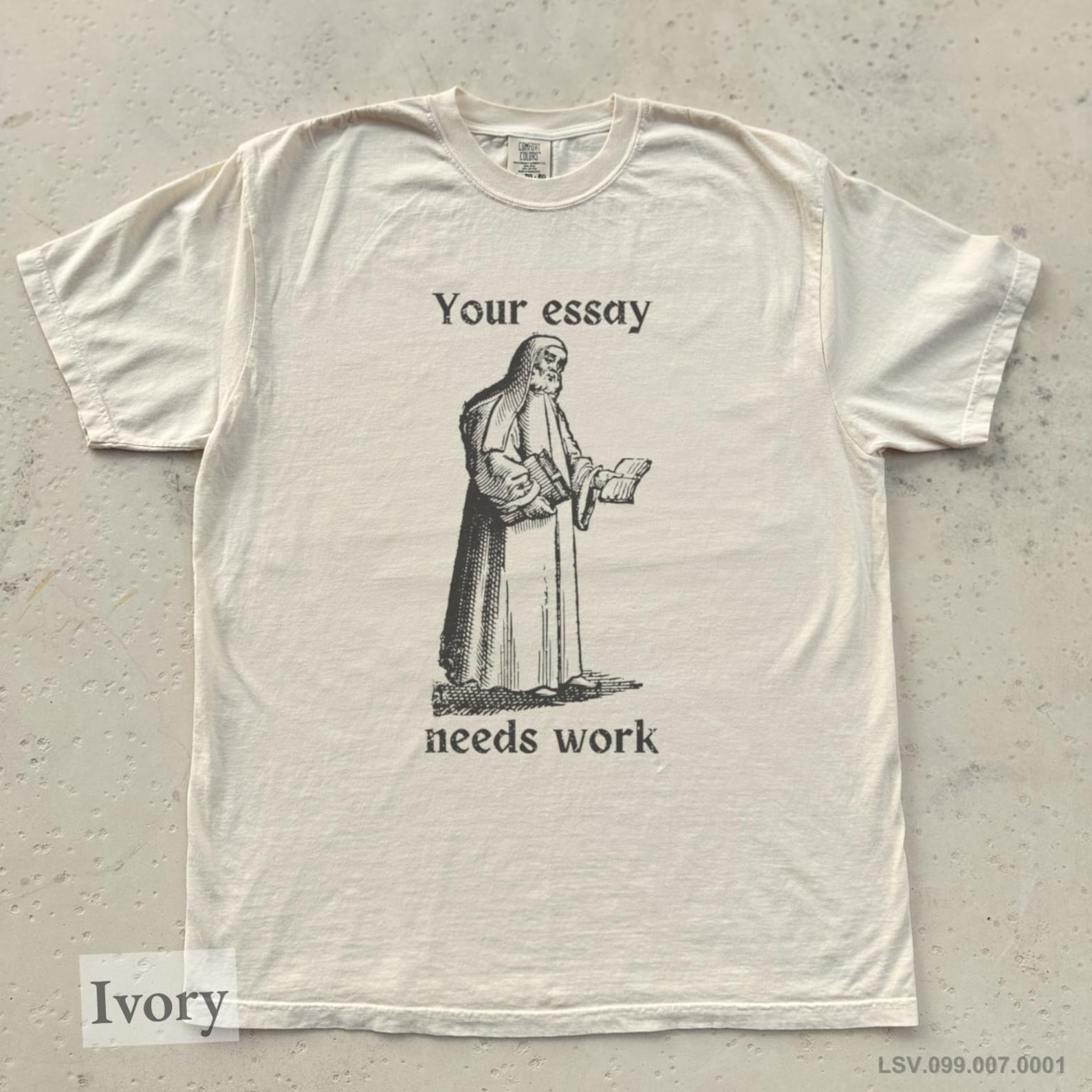 Disappointed Professor | Medieval Scholar Woodcut Graphic Tee, Gift for Teacher, Your Essay Needs Work XL