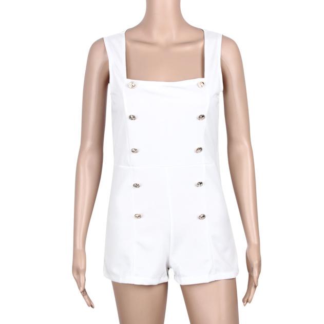 HS White black Jumpsuits Bodycon Playsuits Ladies One Piece Romper