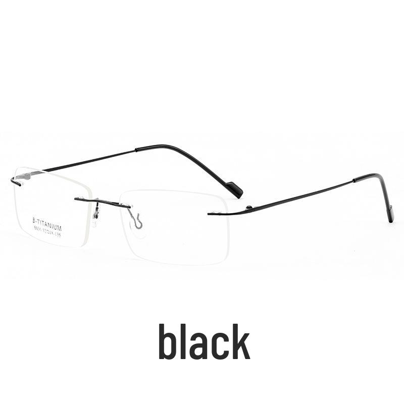 Men's Business Rimless Super Elastic Alloy Eyeglass Frame, Ultralight & Stylish for Myopia