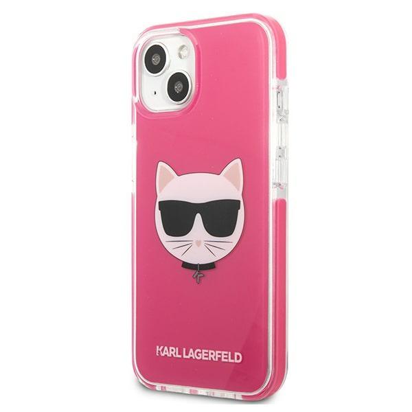 Karl Lagerfeld KLHCP13MTPECPI iPhone 13 / 14 / 15 6.1" Hardcase Fuchsia/fuschia Choupette Head