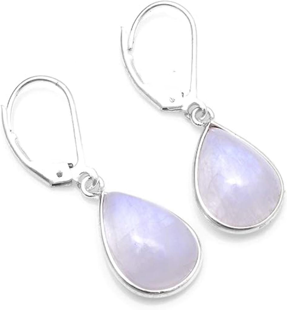 925 Sterling Silver Earring, Moonstone Gemstone Earring, Designer Earring, Gift For Her, Gift For Her, Women Earring