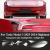 For Tesla Model 3 Highland 2024 2025 Accessories Exterior Headlight Taillight Anti-scratch TPU PPF Protective film Refit Sticker