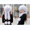 Autumn Winter New Women Faux Fox Fur Outdoor  Keep Warm Protect Ears Tail Russian Snow Hat Caps