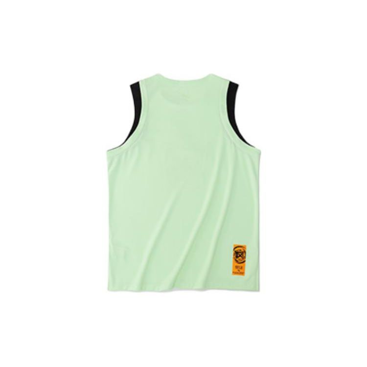 Anta SS22 Letter Print Round Neck Sleeveless Basketball Vest Men Vests Oyster-Green 152231207-1