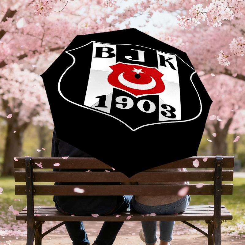 1PC BJK 1903 Umbrella-8-Rib Reinforced, Automatic Open, Lightweight & Durable, Cute Fashion Accessory for Outdoor, Beach, or Casual Use, Beach Umbrell