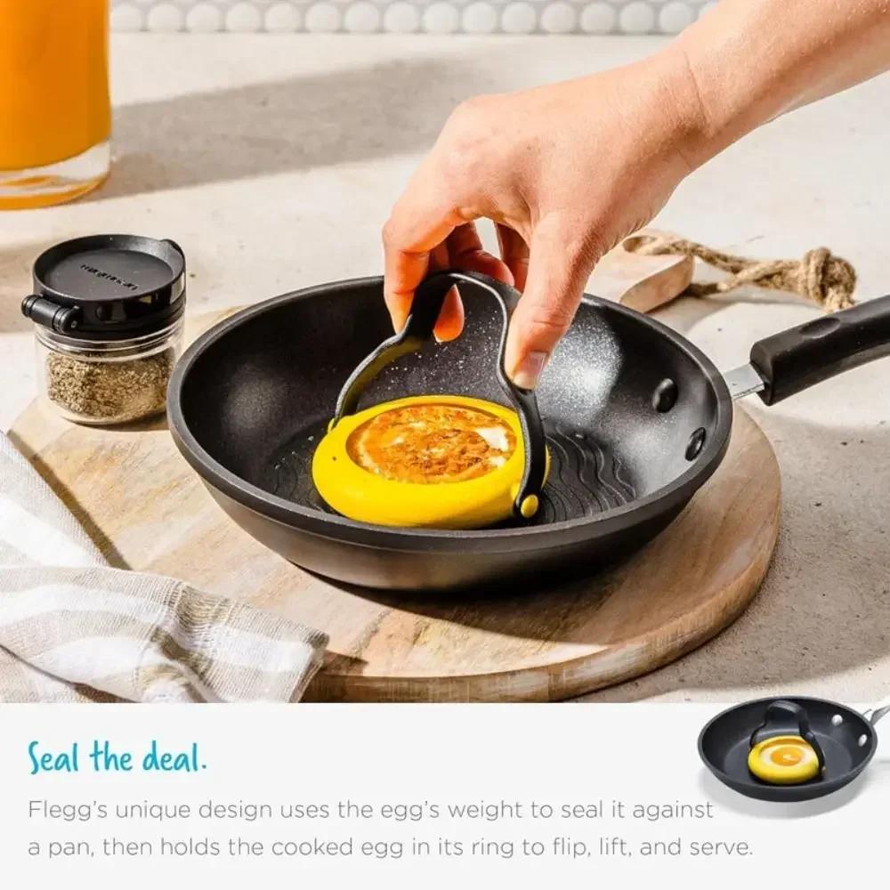 1pcs Cooking Gadgets Fried Egg Mold 3-in-1 Flips Easy To Make Egg Tools DIY with Handle No-Leak Egg Ring for Breakfast