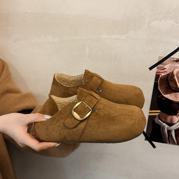 

All-inclusive Thick-soled Women s Shoes, New Autumn and Winter Shoes, Fleece Cotton Shoes 40 коричневий