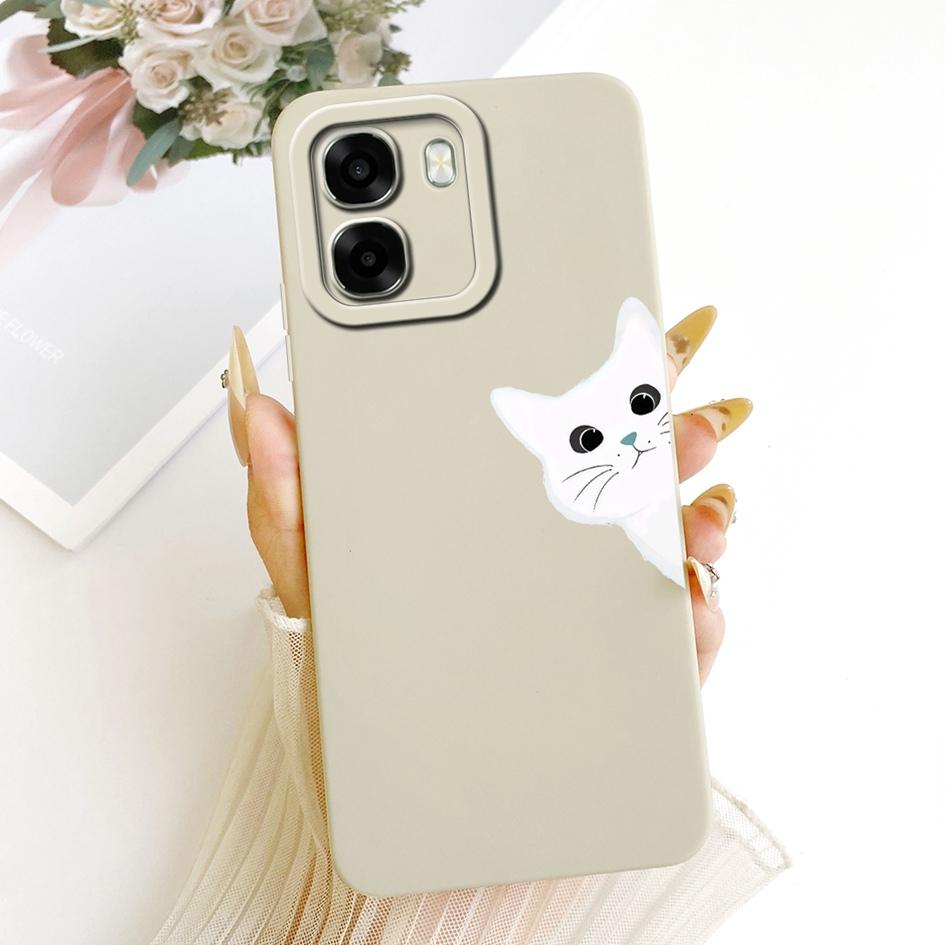 For OPPO A6t 2026 Case CPH2853 Cute Cartoon Rabbit Cat Shockproof Silicone Back Cover For OPPO A6x A6t Pro 4G A6c OPPOA6 5G Capa