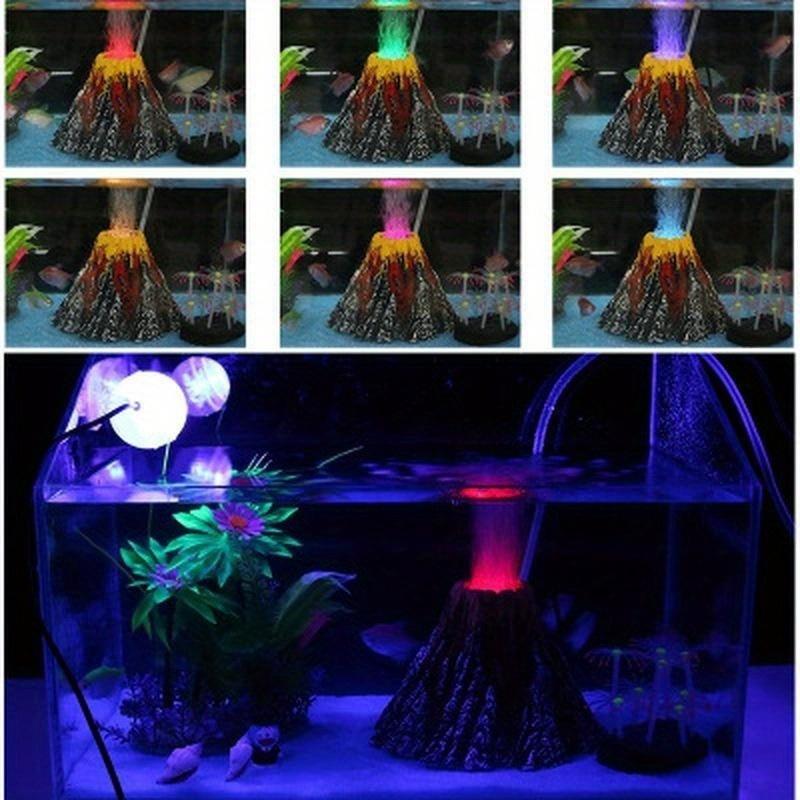 Aquarium Accessories Resin Crafts Simulation Artificial Volcano Rockery Fish Tank Decor Pet Supplies Ornament Decoration