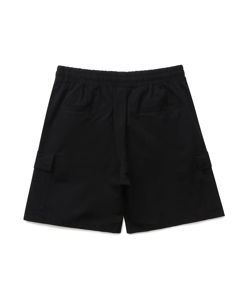 CONNECT KINLOCH Elastic Cargo Half Pants (Black)