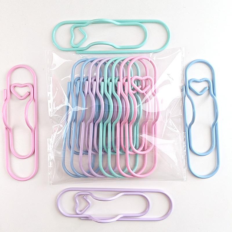 Heart-Shaped Macaron Pen Clip and Bookmark Set