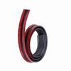 1.5mCelsius4.9ft Carbon   Soft Rubber Car Rear Roof   Spoiler Wing Lip Sticker Red