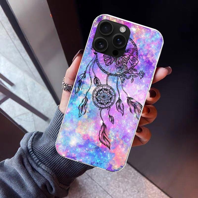 Retro Feather Dreamcatcher Phone Case For iPhone 17 Air 16 15 Pro Max 14 Plus 13 Mini 12 11 Cover 7 8 SE Silicone Shell Print Fu
