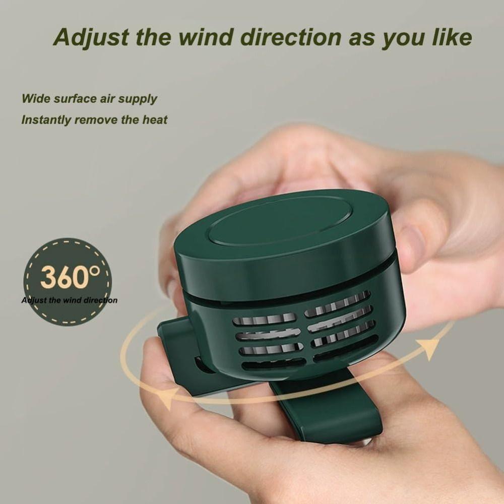 360 Degree Adjustable Silent Mini Bladeless Electric Fan Long-Lasting Pocket Fan