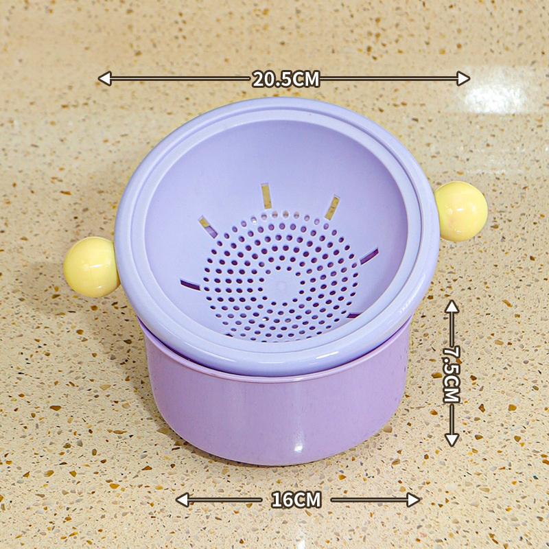 1 ks/3 ks koš na odkapávání jídla dvouvrstvý koš na mytí ovoce a zeleniny domácí kuchyň odkapávač pomůcky příslušenství