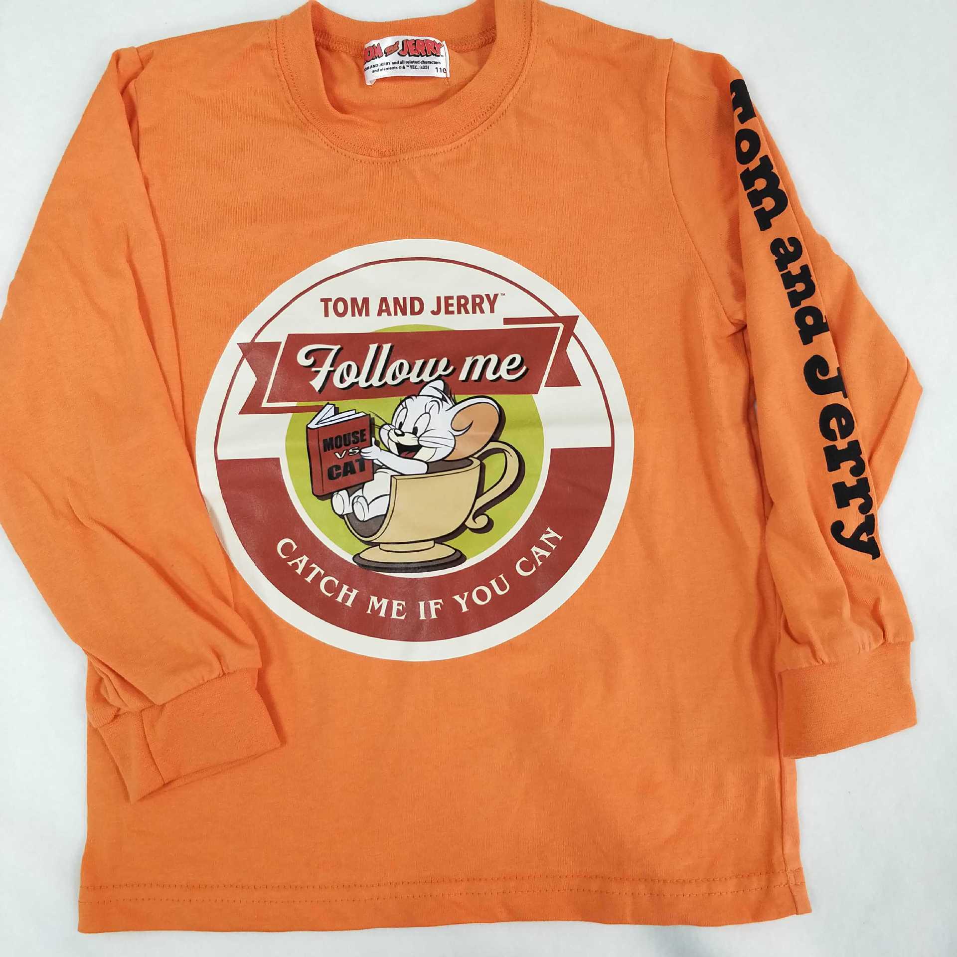 

Tom & Jerry Long-Sleeved Cotton Sweatshirt - Autumn Collection 110cm помаранчевий