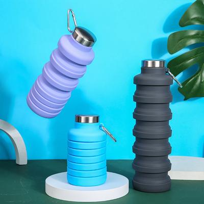 New Large Capacity Silicone Sports Bottle Outdoor Travel Portable Retractable Water Bottle Travel Workout Folding Bottle