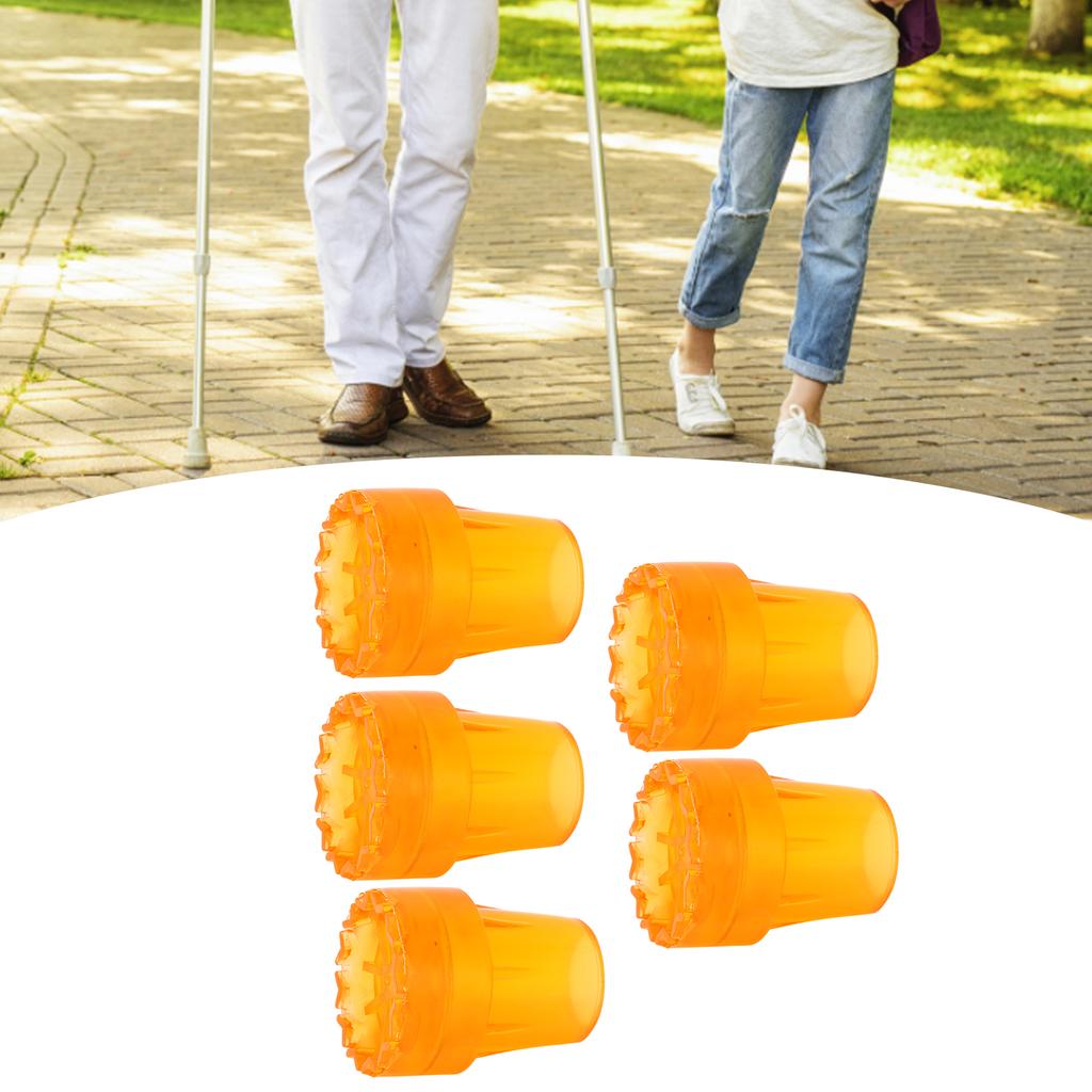 5Pcs 19mm Thicken Crutch Tip Skid Resistant Rubber Cane Tip Wearproof Crutches Accessories