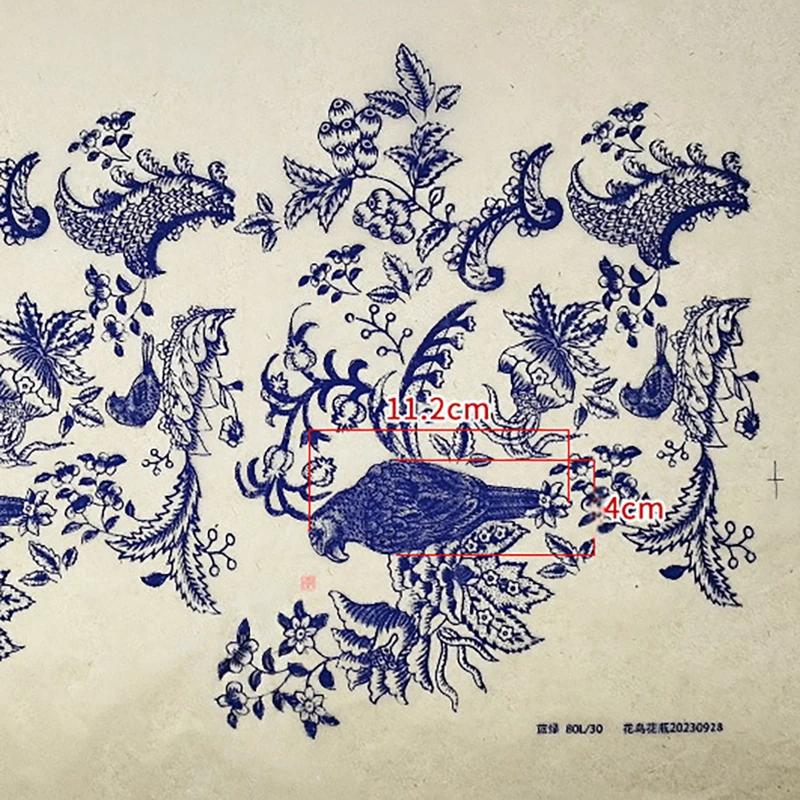 3Pcs Pottery Ceramic Clay Transfer Paper Underglaze Flower Paper High Temperature Jingdezhen Traditional Decal Coloring Tool