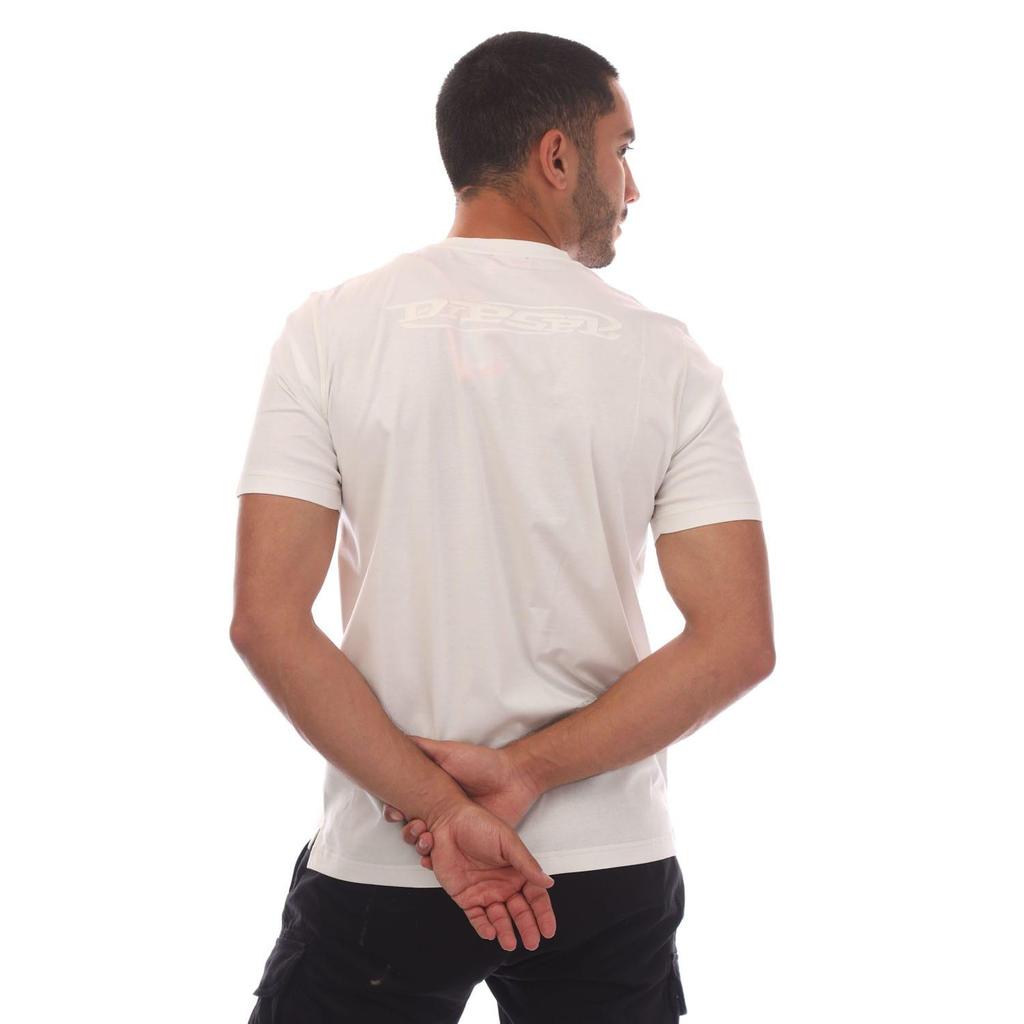 Diesel Mens T-Must-Slits-N Back Print T-Shirt