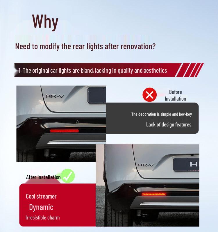 Rear Bumper Brake Light for 2023-2025 Honda HR-V US Version