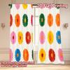 Set Of 2 Flat Printing Curtains Without Rod Flower Pattern Celebration Women Is Day Festival Creative Polyester Curtain Made