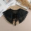 Summer Bow Tie Shawl White Fake Collars for Women Removable Dress Detachable Collar Wrap Shawl  False Collar Decor