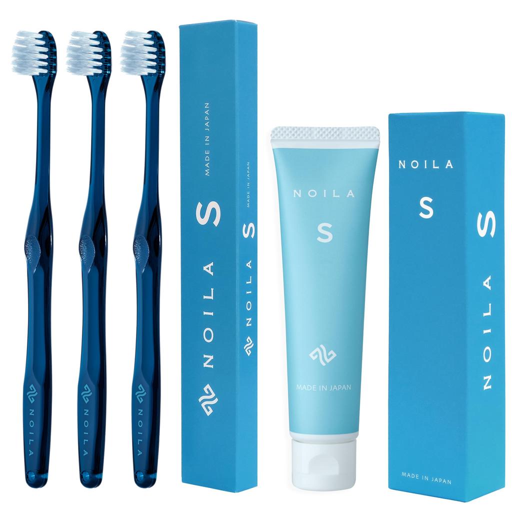 Set 3 Toothbrushes Toothpaste 30 Days Supply 1 Piece Chamomile Extract Contains Silver Ions Bad Breath Care Bristles Head Made In Japan Low Irritation
