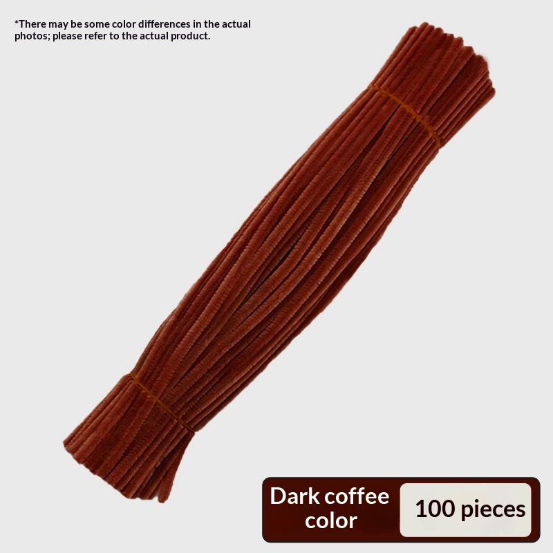 100Pcs Chenille Stems Toys Diy Strips Twist Bar Anvil Wire Craft Pipe Creative Hobby Children Plush Stick Chenille Sticks