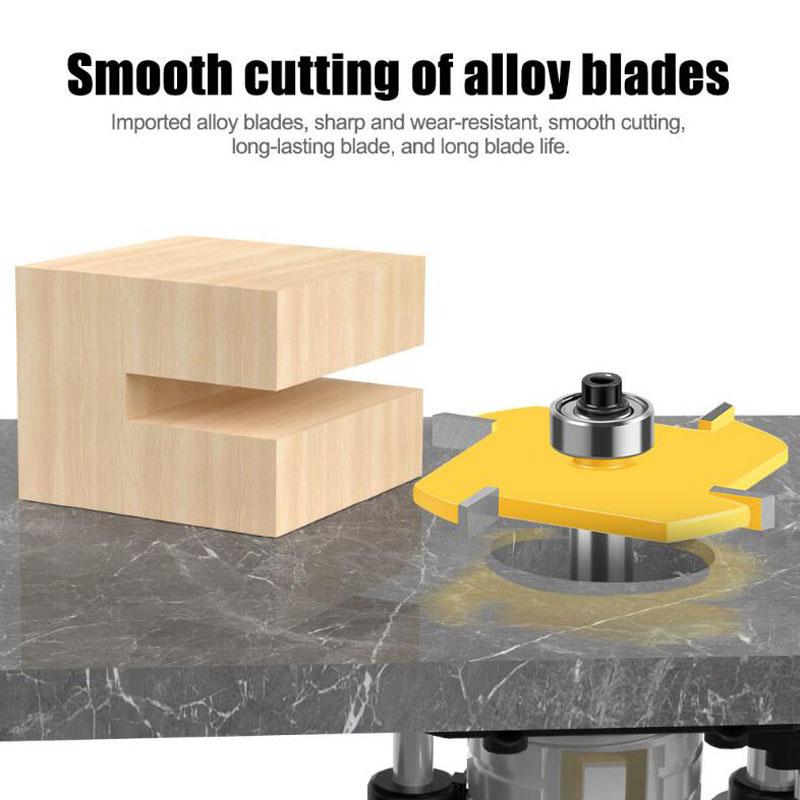 Z4 T TYPE SLOTTING BIT 8mm Shank Cutter Industrial Grade Rabbeting Bit Woodworking Tool Router Bits