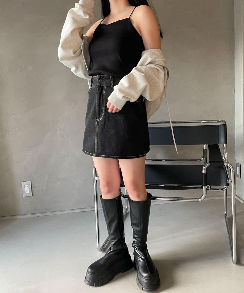 WEGO Nachyu Solid Korean Adult Size Black Women's Camisole, Cup-in Cami, Color, Simple, Casual, Style, Clothing, Gift, Spring/Summer, Autumn/Winter,