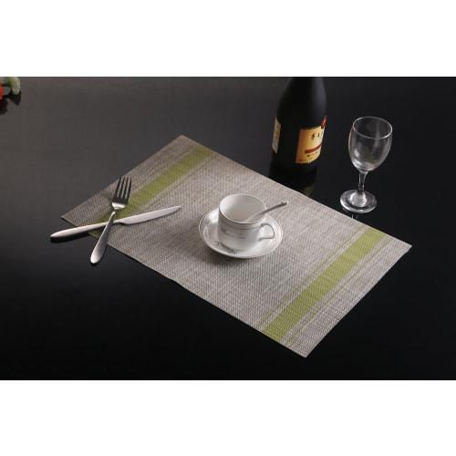 Miya Set of 4 Japanese-Style Placemats/Table Mats, Water-Repellent, Stain-Resistant, Washable, Easy to Clean, Non-Slip, Friction-Resistant, and Insula