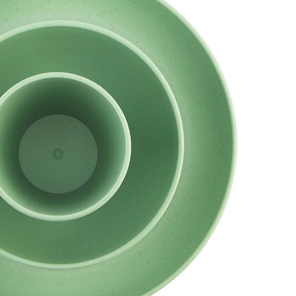 18-teiliges Tragbares Reise-Plastik-Teller- und Schüssel-Besteckset Vertikales Wiederverwendbares Geschirrset Essgeschirrsets für Picknick, Camping, Reisen, Schule