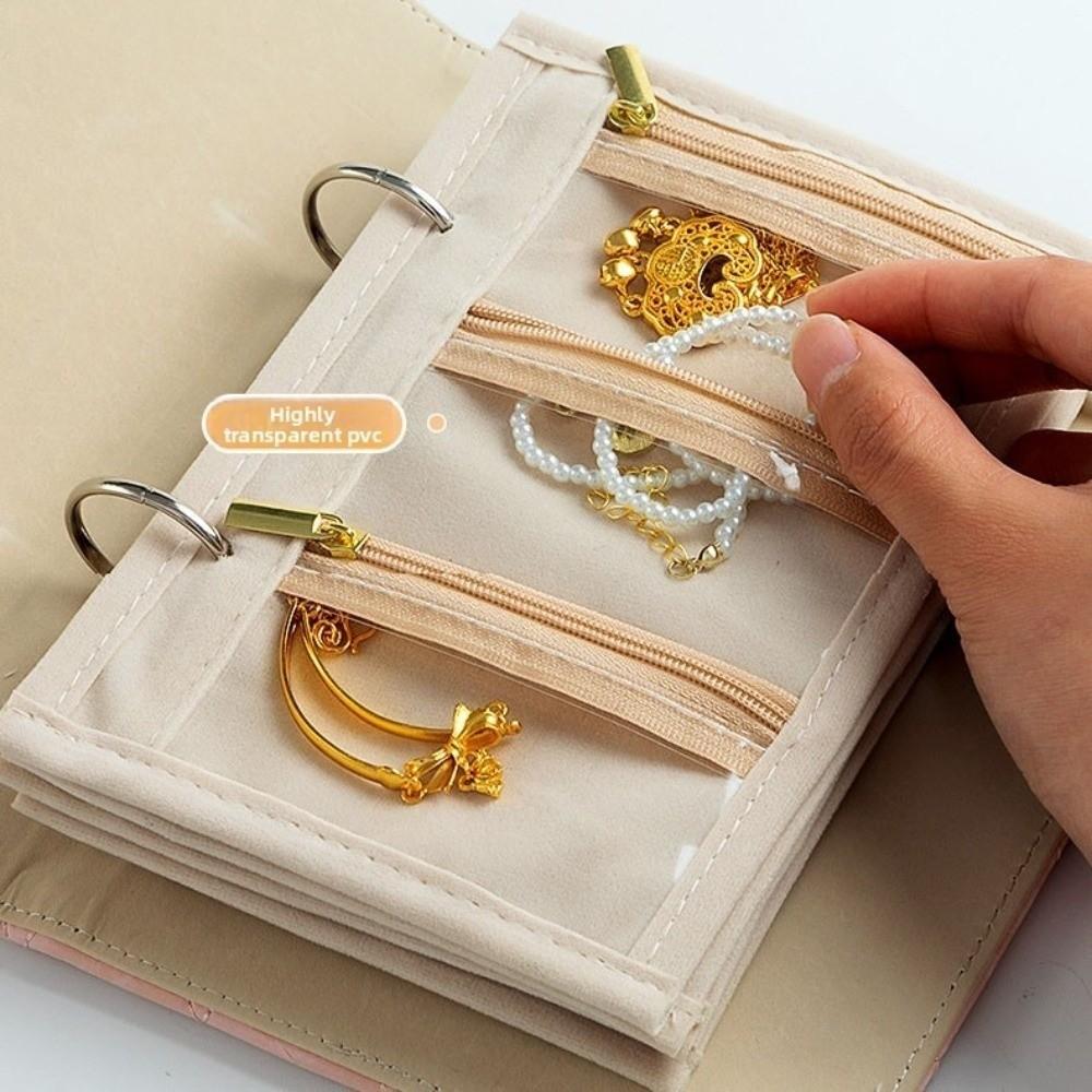 Waterproof Necklace Binder Love Heart Necklace Binder Display Box Jewelry Storage Book  Gift