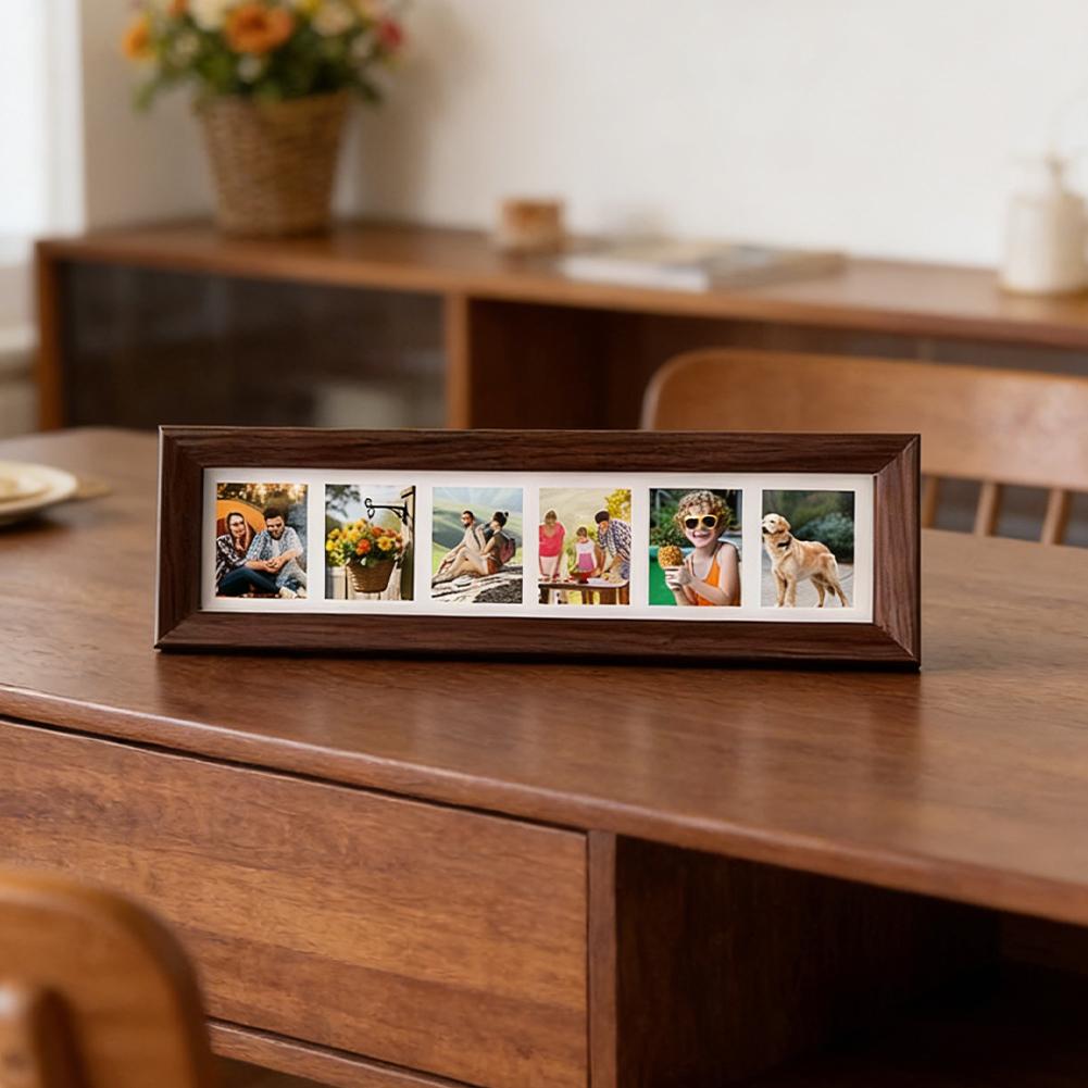 6-Fächer Collage-Bilderrahmen für Wanddekoration Mehrfach-Display Horizontale oder Vertikale Aufhängerahmen für Zuhause Büro