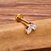 G23 Titanium 16G Piercing Labret Lip Nasal Nail Stud Earring Internal Thread Body Jewelry Design Ear Tragus Cartilage Helix Dait